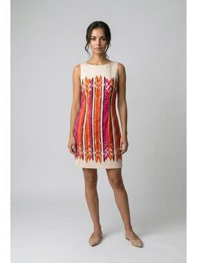 NWT AGB Printed Sleeveless Sheath Dress Size 14 Women Work Career Dress